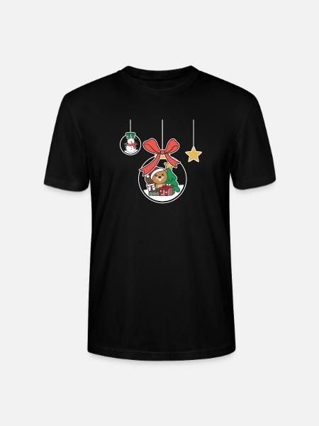 Beaver Christmas Snow Globe Beaver - Stanley/Stella CRAFTER Unisex Organic T-Shirt - black