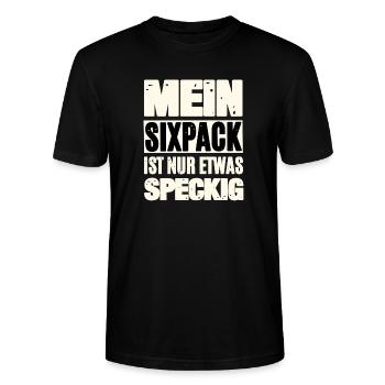 Drôle de dicton en pack de six - T-shirt bio CRAFTER Stanley Stella Unisexe - noir - Devant - Alina (178cm) & Michal (187cm)