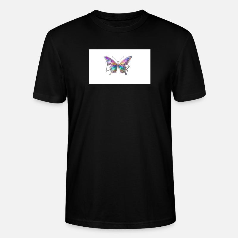 Bunter Schmetterling mit Wasserfarben-Effekt - Stanley/Stella Unisex Bio-T-Shirt CRAFTER - Schwarz
