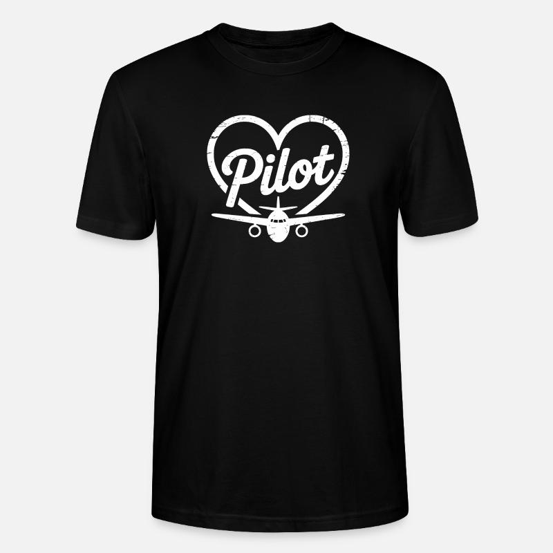 Conception d’un avion pilote - T-shirt bio CRAFTER Stanley Stella Unisexe - noir