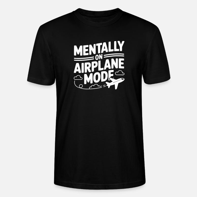 Mental im Flugzeugmodus - Stanley/Stella Unisex Bio-T-Shirt CRAFTER - Schwarz