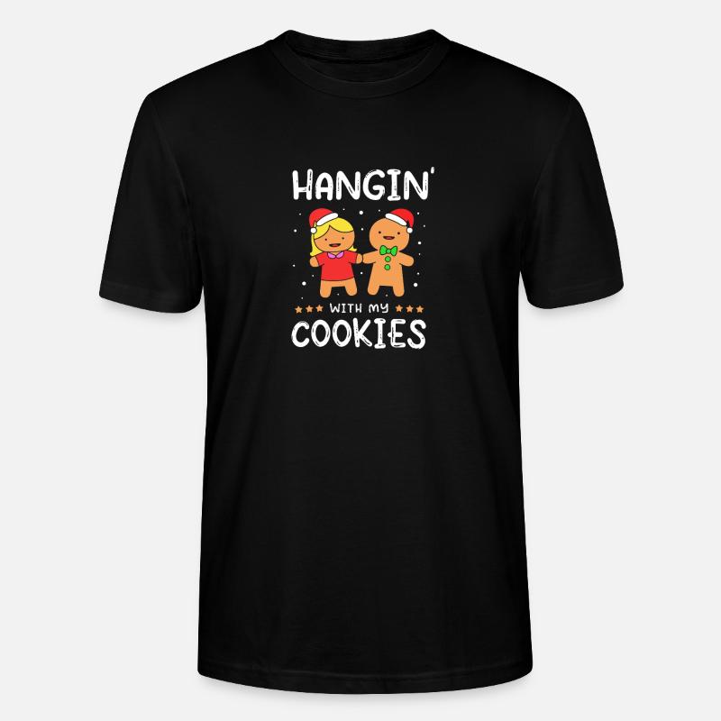 Lebkuchen Weihnachten Lebkuchenmann Gingerbread - Stanley/Stella Unisex Bio-T-Shirt CRAFTER - Schwarz