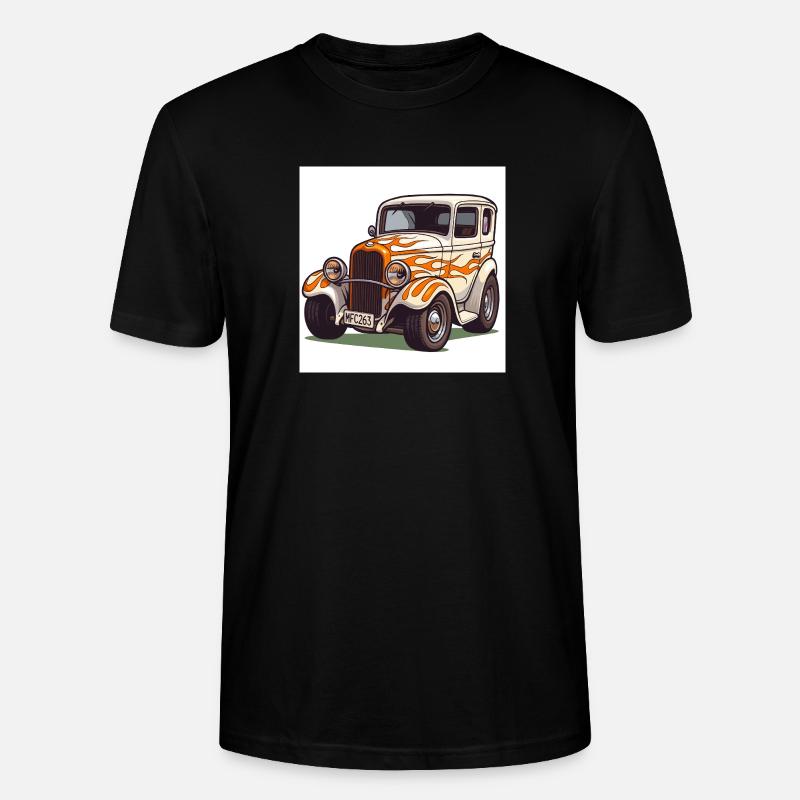 Oldtimer Hot Rod Auto - Stanley/Stella Unisex Bio-T-Shirt CRAFTER - Schwarz