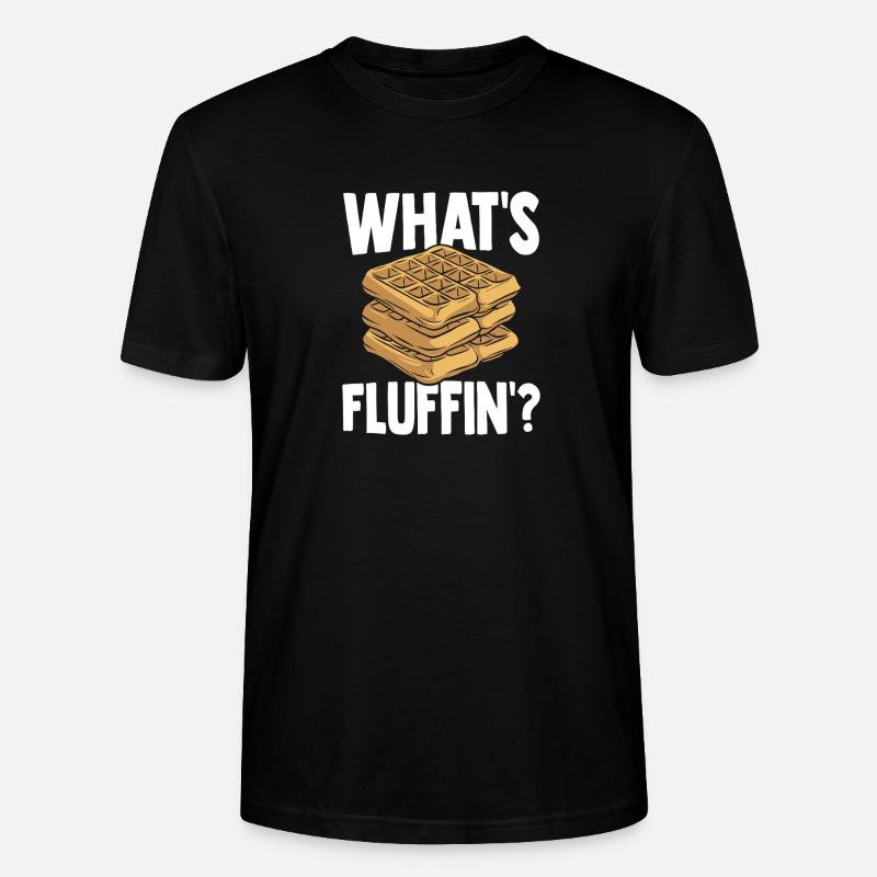 Cooles Waffel Geschenk Pancakes Mit Syrup - Stanley/Stella Unisex Bio-T-Shirt CRAFTER - Schwarz