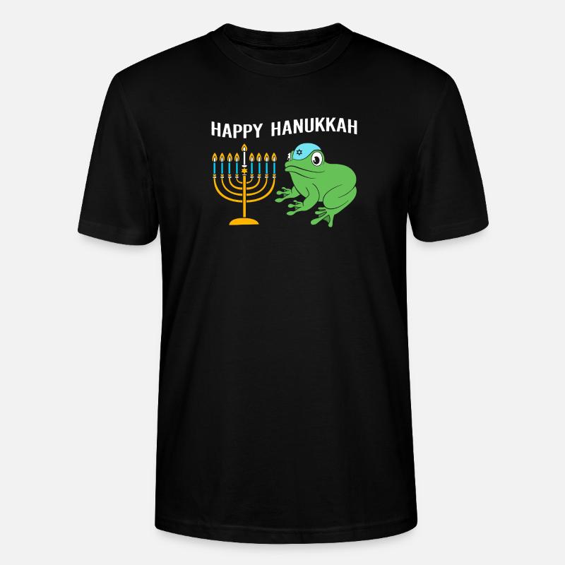 Hanoukka Hanoukka Hanoukka Grenouille - T-shirt bio CRAFTER Stanley Stella Unisexe - noir