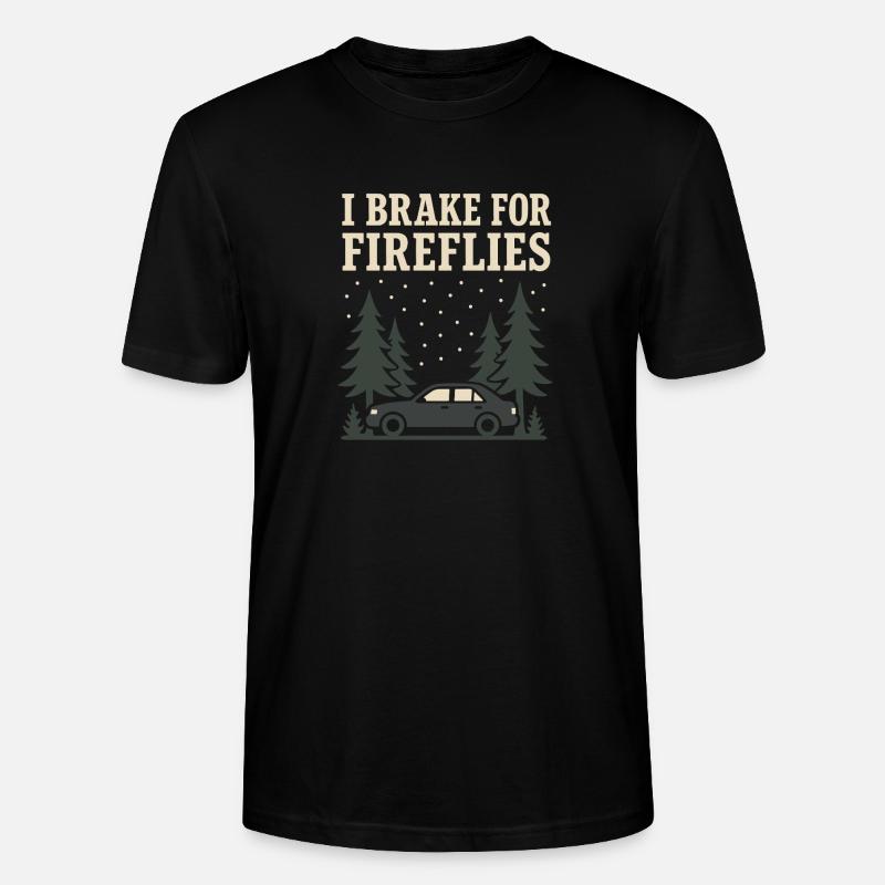 Firefly Summer Night Glow Bug Nostalgic - Stanley/Stella Unisex Bio-T-Shirt CRAFTER - Schwarz