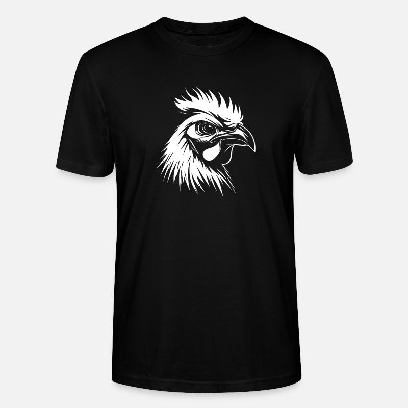 Hahn weiß :) - Stanley/Stella Unisex Bio-T-Shirt CRAFTER - Schwarz