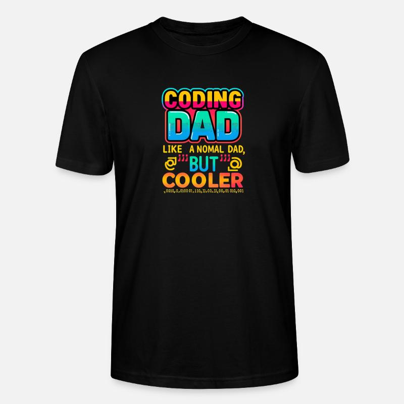 Codage Papa Cooler, Programmeur - T-shirt bio CRAFTER Stanley Stella Unisexe - noir