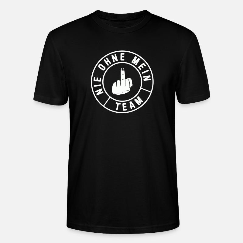 Mein Team Mittelfinger Emblem - Stanley/Stella Unisex Bio-T-Shirt CRAFTER - Schwarz