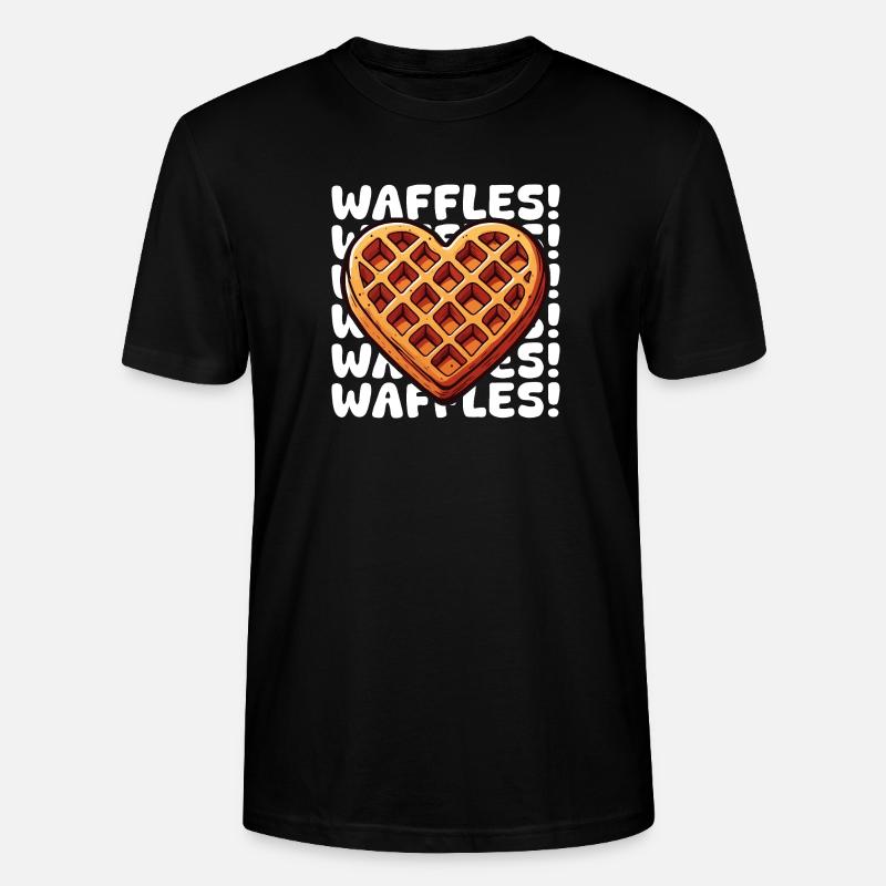 Pop Art Waffel Herz - Stanley/Stella Unisex Bio-T-Shirt CRAFTER - Schwarz