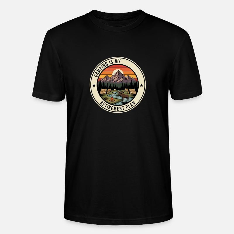 Retiree Camping Retirement Plan - Stanley/Stella Unisex Bio-T-Shirt CRAFTER - Schwarz