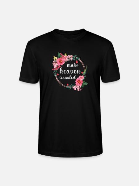 Make Heaven Crowded Glaube Blumen Design - Stanley/Stella Unisex Bio-T-Shirt CRAFTER - Schwarz