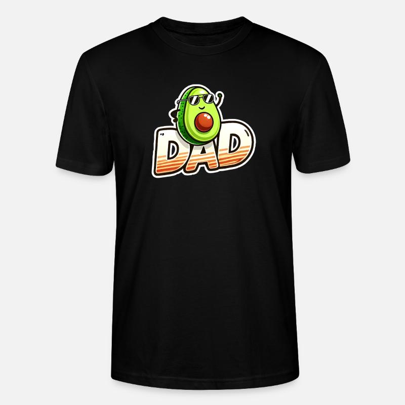 Sonnige Avocado Papa Design, Väter - Stanley/Stella Unisex Bio-T-Shirt CRAFTER - Schwarz