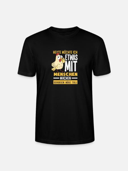 Heute möchte ich Menschen schubsen - Stanley/Stella Unisex Bio-T-Shirt CRAFTER - Schwarz