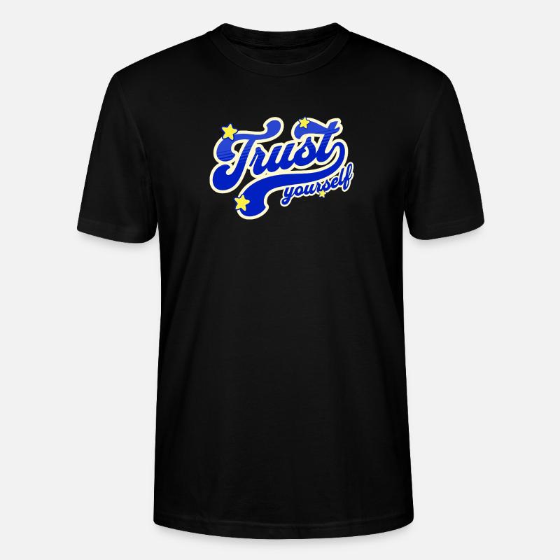 Self-Confidence Starry Script - Stanley/Stella CRAFTER Unisex Organic T-Shirt - black