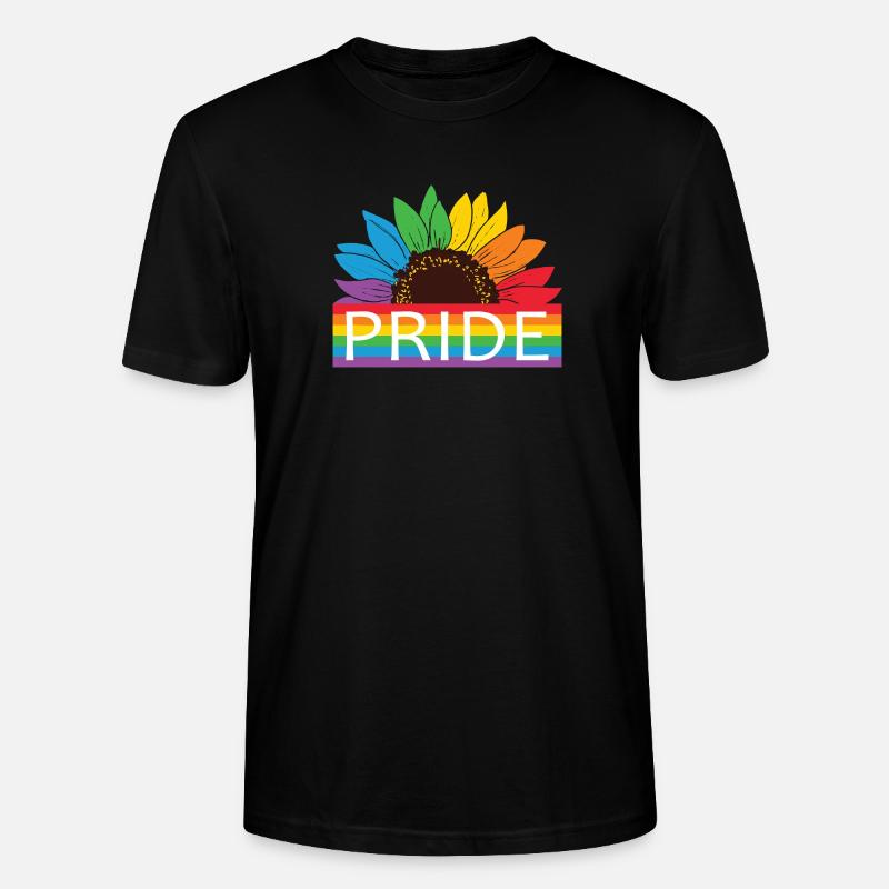 Pride Sonnenblume Rainbow - Stanley/Stella Unisex Bio-T-Shirt CRAFTER - Schwarz
