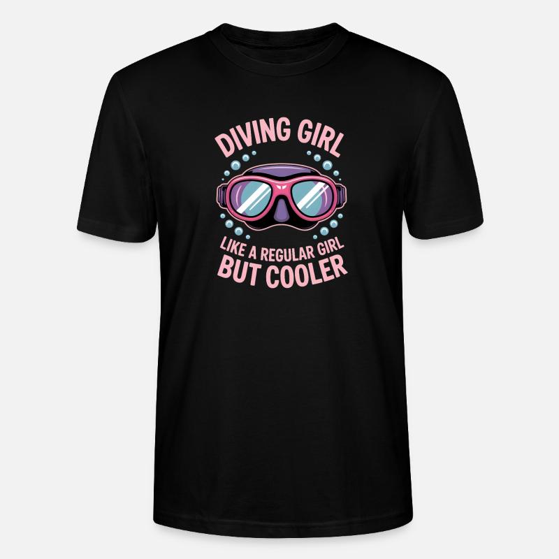Tauchen Spruch Mädchen Lustiges Tauchen Geschenk - Stanley/Stella Unisex Bio-T-Shirt CRAFTER - Schwarz