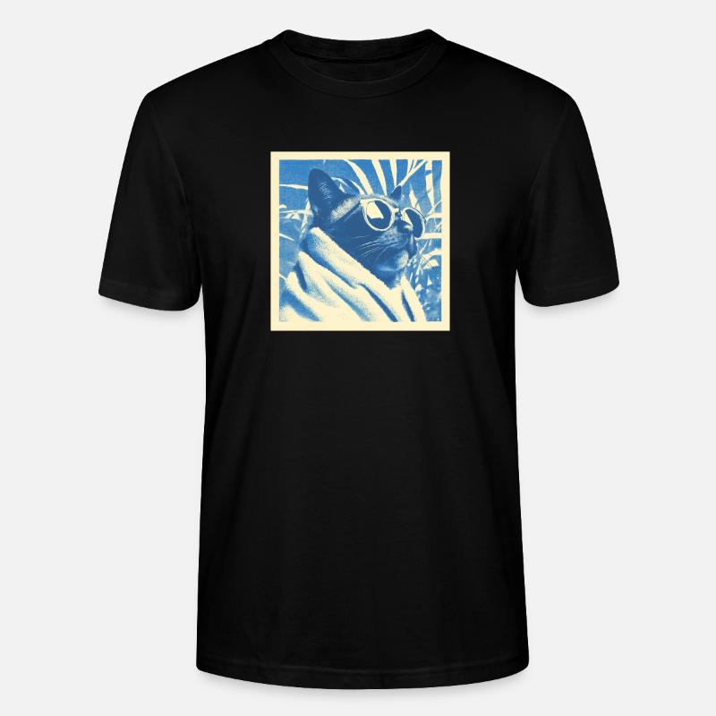 Design rétro cool pour chat - T-shirt bio CRAFTER Stanley Stella Unisexe - noir