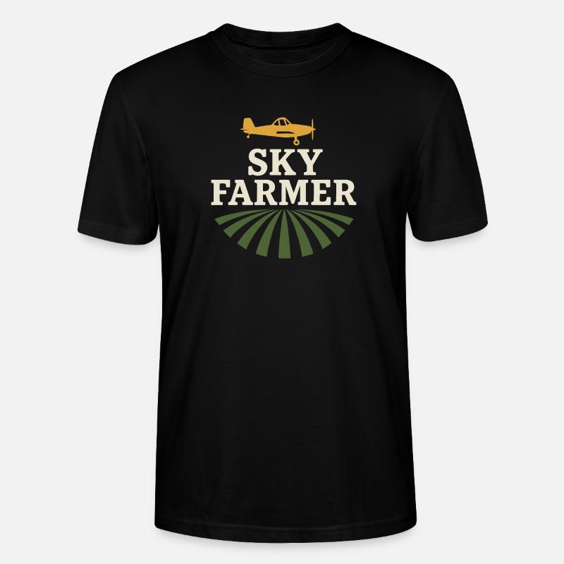 Ländliche Luftfahrt Landwirtschaft Pilotgeschenk - Stanley/Stella Unisex Bio-T-Shirt CRAFTER - Schwarz