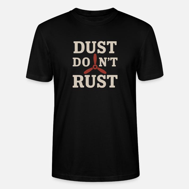 Ländliche Luftfahrt Landwirtschaft Pilotgeschenk - Stanley/Stella Unisex Bio-T-Shirt CRAFTER - Schwarz