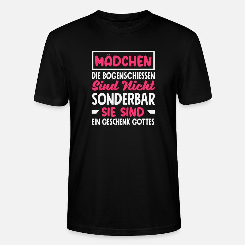 Bogenschießen Bogenschütze Geschenk - Stanley/Stella Unisex Bio-T-Shirt CRAFTER - Schwarz