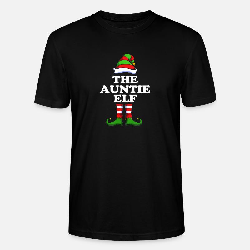 Tante Elfe Elf Weihnachtsgeschenk - Stanley/Stella Unisex Bio-T-Shirt CRAFTER - Schwarz