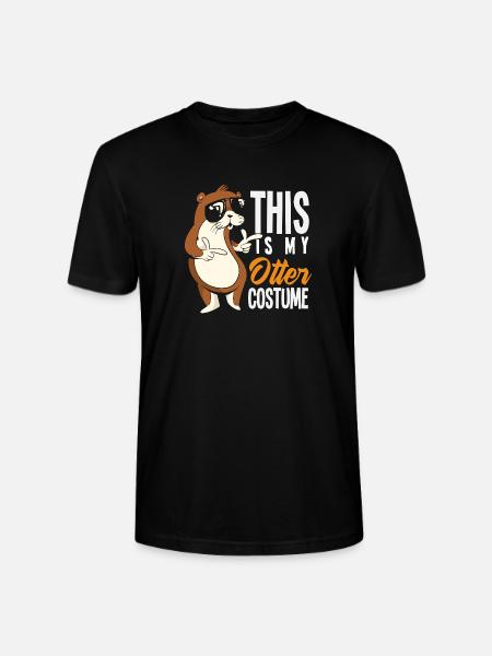 Otter Kostüm Lustiger Seeotter Cartoon - Stanley/Stella Unisex Bio-T-Shirt CRAFTER - Schwarz