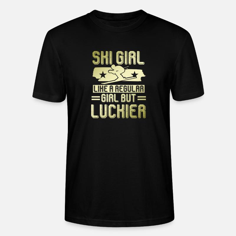 ski mädchen - Stanley/Stella Unisex Bio-T-Shirt CRAFTER - Schwarz