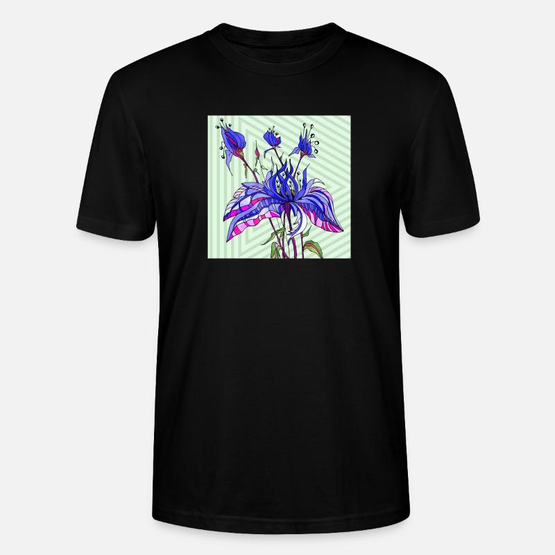 Fleur - T-shirt bio CRAFTER Stanley Stella Unisexe - noir