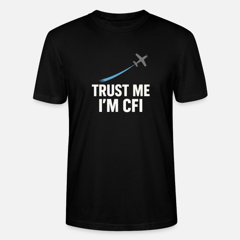 Fluglehrer Cfi Pilot Luftfahrtlehrer - Stanley/Stella Unisex Bio-T-Shirt CRAFTER - Schwarz