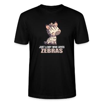 Zèbres Zèbre - T-shirt bio CRAFTER Stanley Stella Unisexe - noir - Devant - Alina (178cm) & Michal (187cm)