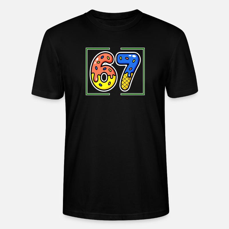 Siebenundsechzig, 67, 6, 7 - Stanley/Stella Unisex Bio-T-Shirt CRAFTER - Schwarz