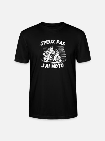 Motocyklista, nie mogę, mam motocykl - Ekologiczna koszulka typu unisex Stanley/Stella CRAFTER - czarny