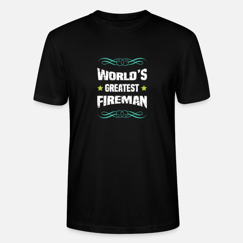 Weltbester Feuerwehrmann - Stanley/Stella Unisex Bio-T-Shirt CRAFTER - Schwarz