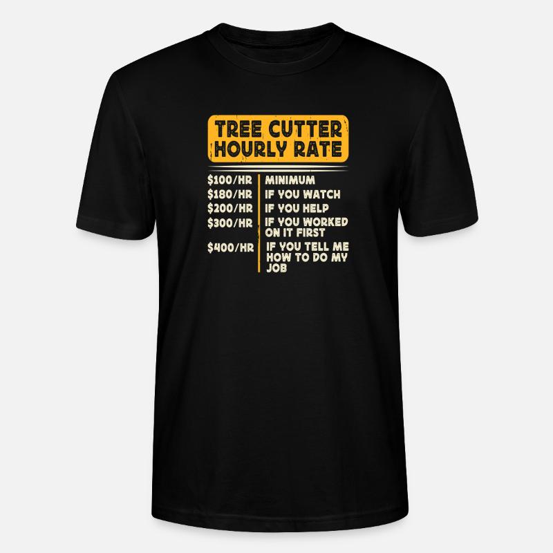 Baumpfleger Holzarbeiter Waldarbeiter Geschenk - Stanley/Stella Unisex Bio-T-Shirt CRAFTER - Schwarz