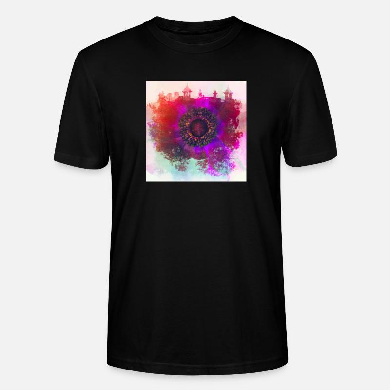 Abstract poppy - Stanley/Stella Unisex Bio-T-Shirt CRAFTER - Schwarz