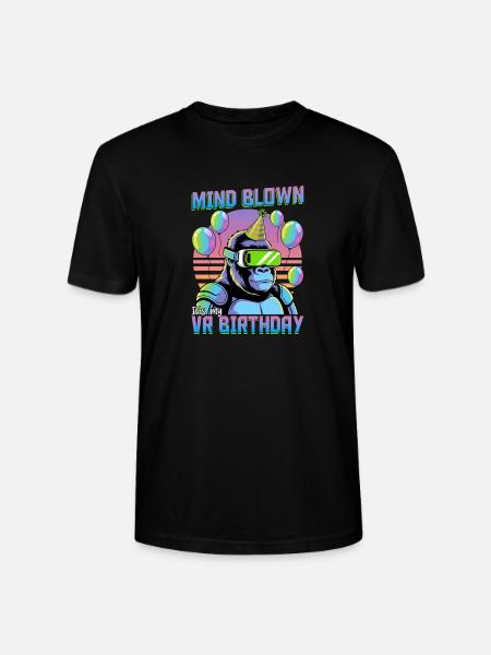 Birthday Gamer VR - Stanley/Stella CRAFTER Unisex Organic T-Shirt - black