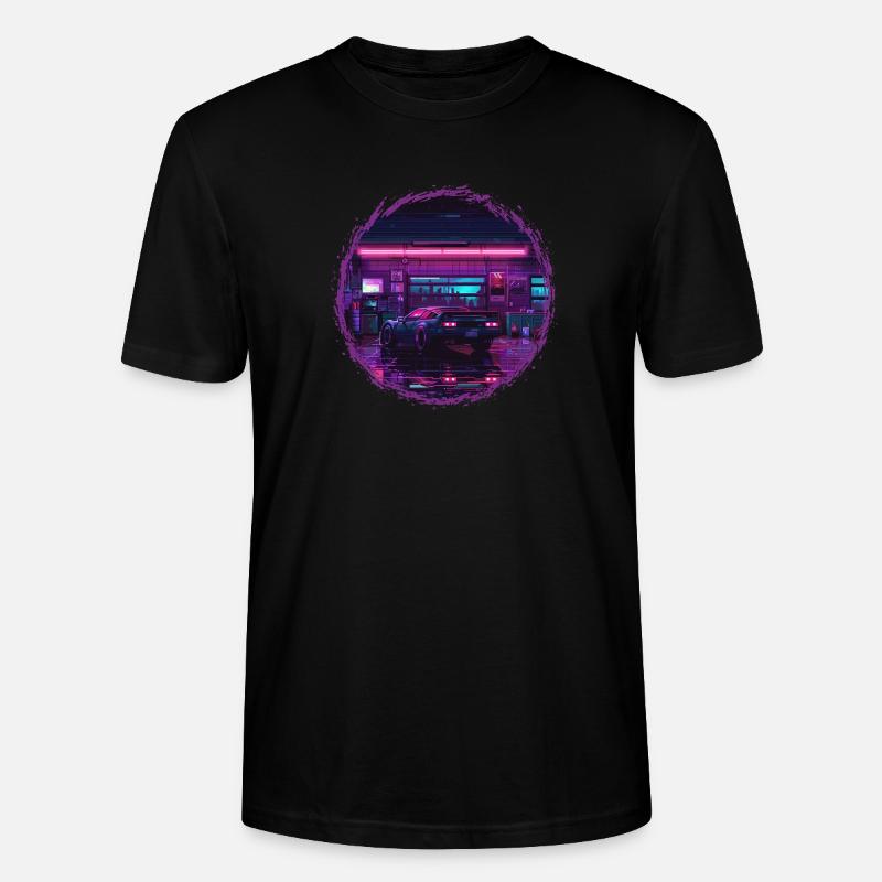 Neon Garage – RetroRift Night Edition - Stanley/Stella Unisex Bio-T-Shirt CRAFTER - Schwarz