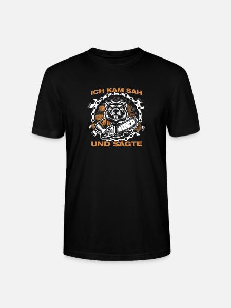Wood Making Chainsaw Lumberjack Lumberjack Lumberjack - Stanley/Stella CRAFTER Unisex Organic T-Shirt - black