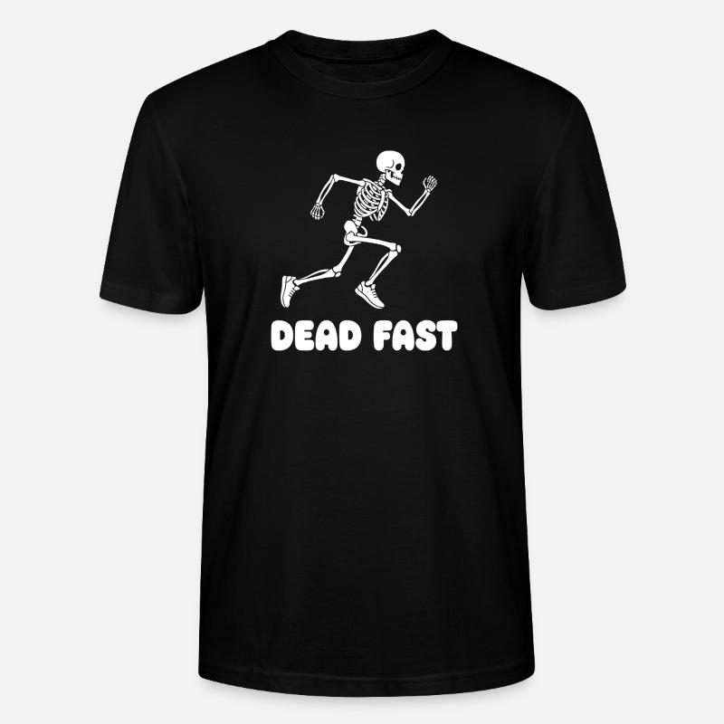 Skeleton Sprint Dead Fast - Stanley/Stella CRAFTER Unisex Organic T-Shirt - black