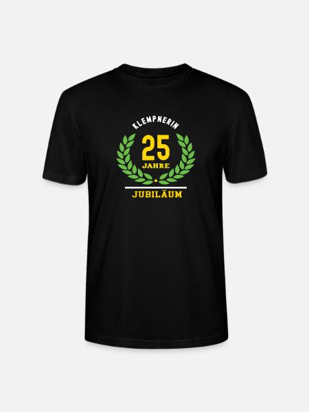Plumber Anniversary 25 Years 25th Anniversary - Stanley/Stella CRAFTER Unisex Organic T-Shirt - black