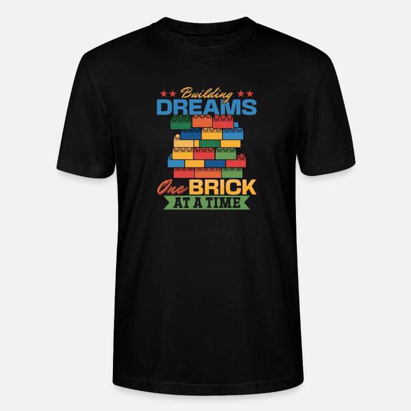 Blocs de construction Enfants Brick Builder - T-shirt bio CRAFTER Stanley Stella Unisexe - noir