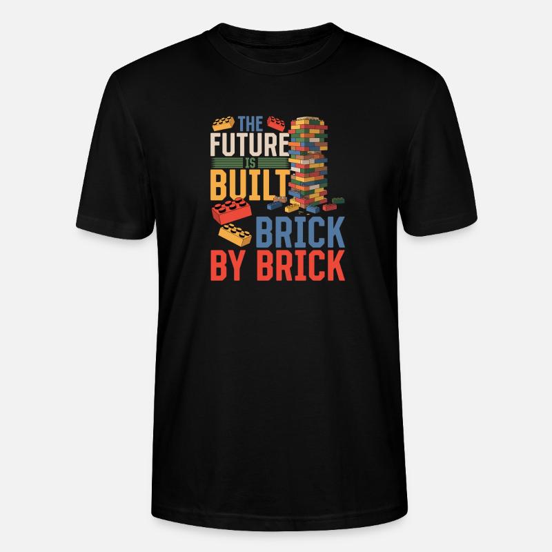 Blocs de construction Enfants Brick Builder - T-shirt bio CRAFTER Stanley Stella Unisexe - noir