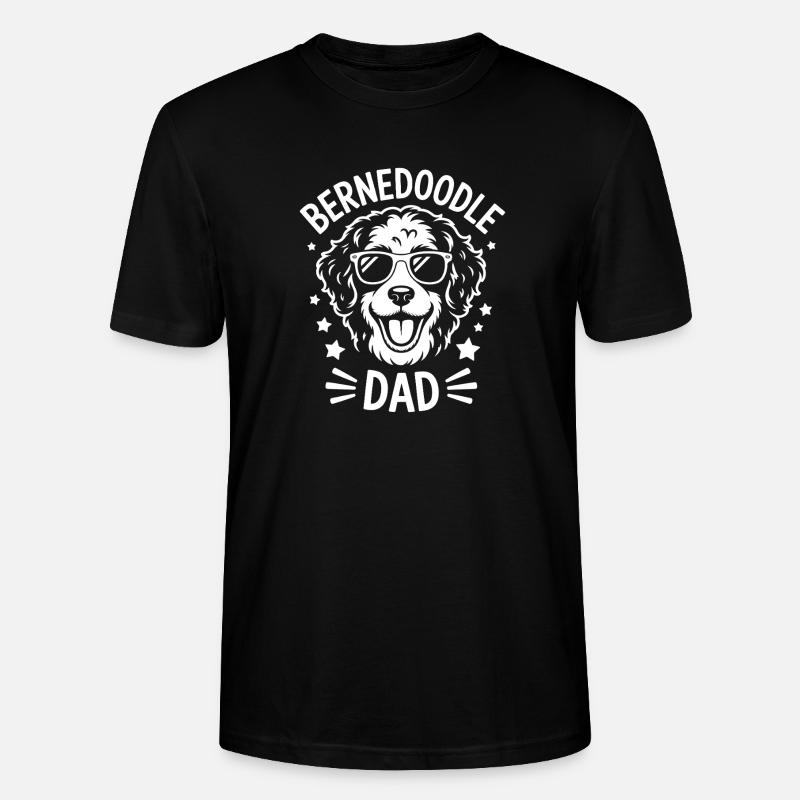 Bernedoodle Spruch Papa Witz Bernedoodle Geschenk - Stanley/Stella Unisex Bio-T-Shirt CRAFTER - Schwarz