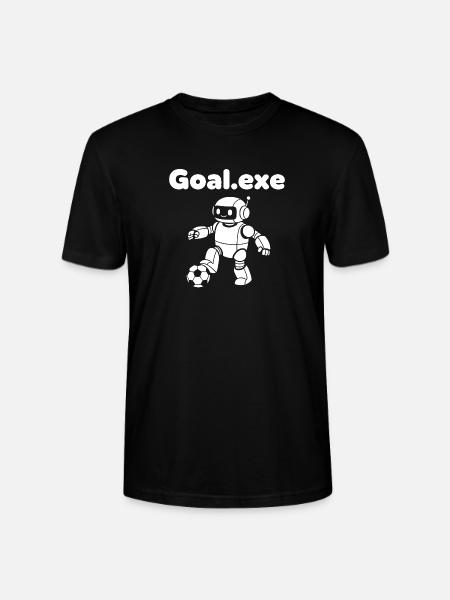 Robotischer Fußballroboter - Stanley/Stella Unisex Bio-T-Shirt CRAFTER - Schwarz