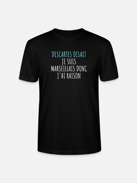Philosophie Marseille - Parodie Descartes Sud - Stanley/Stella Unisex Bio-T-Shirt CRAFTER - Schwarz