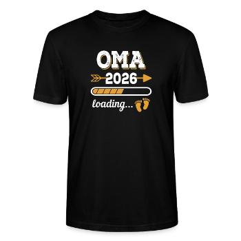 Grand-mère 2026 Chargement Cadeau de la future grand-mère - T-shirt bio CRAFTER Stanley Stella Unisexe - noir - Devant - Alina (178cm) & Michal (187cm)