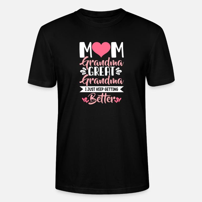 Oma Mama Geschenk Weihnachtsgeschenke Großmutter - Stanley/Stella Unisex Bio-T-Shirt CRAFTER - Schwarz