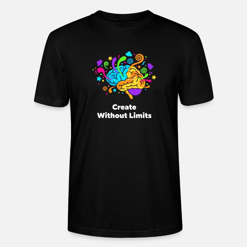 Creative brain art without limits - Stanley/Stella CRAFTER Unisex Organic T-Shirt - black