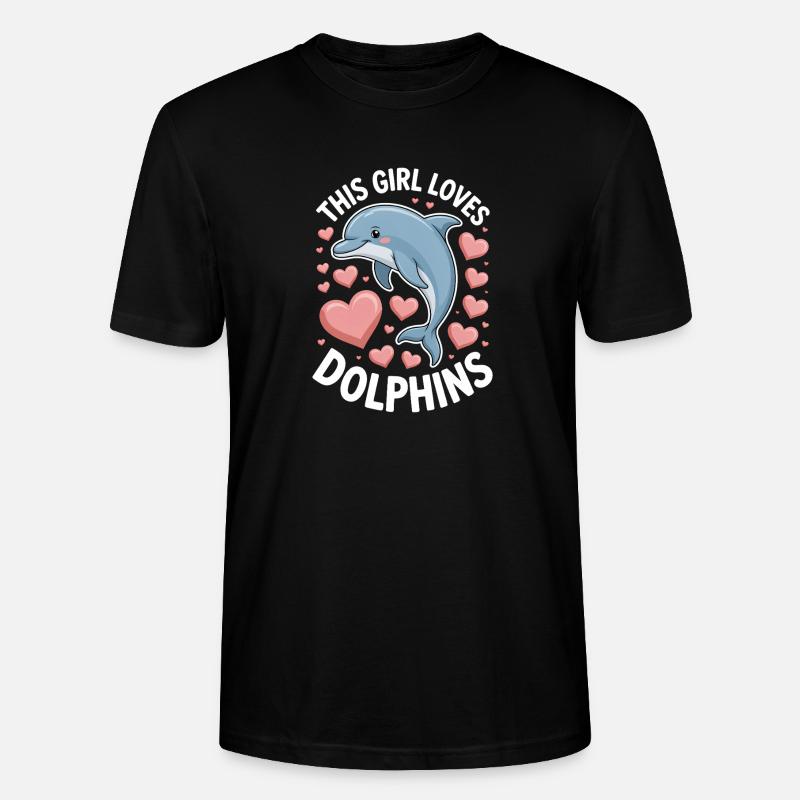 Delfin Spruch Mädchen Lustiges Delfin Geschenk - Stanley/Stella Unisex Bio-T-Shirt CRAFTER - Schwarz